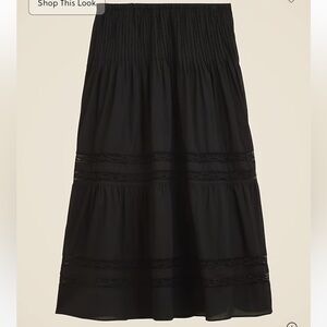 J.CREW Lace-Trim Pintuck Skirt